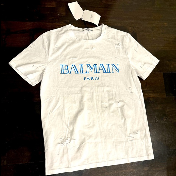 🆕 BALMAIN Paris Distressed Tee